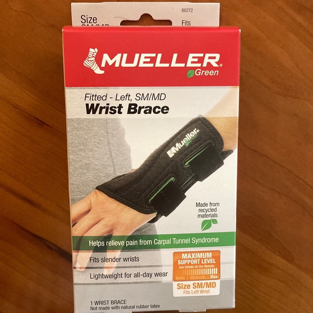 WRIST BRACE -Left, Fitted, Small/Medium